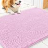 imageSmiry Dog Door Mat for Muddy Paws 59x24 Absorbs Moisture and Dirt Doormat NonSlip Washable Quick Dry Chenille Front Door Mat Indoor Entrance Entryway Carpet for Inside Floor CamelPink