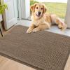 imageSmiry Dog Door Mat for Muddy Paws 59x24 Absorbs Moisture and Dirt Doormat NonSlip Washable Quick Dry Chenille Front Door Mat Indoor Entrance Entryway Carpet for Inside Floor CamelCamel