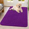 imageSmiry Dog Door Mat for Muddy Paws 59x24 Absorbs Moisture and Dirt Doormat NonSlip Washable Quick Dry Chenille Front Door Mat Indoor Entrance Entryway Carpet for Inside Floor CamelPurple