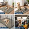 imageSmiry Dog Door Mat for Muddy Paws 59x24 Absorbs Moisture and Dirt Doormat NonSlip Washable Quick Dry Chenille Front Door Mat Indoor Entrance Entryway Carpet for Inside Floor CamelWarm Taupe