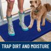 imageSmiry Dog Door Mat for Muddy Paws 59x24 Absorbs Moisture and Dirt Doormat NonSlip Washable Quick Dry Chenille Front Door Mat Indoor Entrance Entryway Carpet for Inside Floor CamelRoyal Blue