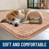 imageSmiry Dog Door Mat for Muddy Paws 59x24 Absorbs Moisture and Dirt Doormat NonSlip Washable Quick Dry Chenille Front Door Mat Indoor Entrance Entryway Carpet for Inside Floor CamelPeach