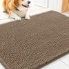 imageSmiry Dog Door Mat for Muddy Paws 59x24 Absorbs Moisture and Dirt Doormat NonSlip Washable Quick Dry Chenille Front Door Mat Indoor Entrance Entryway Carpet for Inside Floor CamelCamel