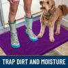 imageSmiry Dog Door Mat for Muddy Paws 59x24 Absorbs Moisture and Dirt Doormat NonSlip Washable Quick Dry Chenille Front Door Mat Indoor Entrance Entryway Carpet for Inside Floor CamelPurple
