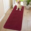 imageSmiry Dog Door Mat for Muddy Paws 59x24 Absorbs Moisture and Dirt Doormat NonSlip Washable Quick Dry Chenille Front Door Mat Indoor Entrance Entryway Carpet for Inside Floor CamelBurgundy