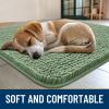 imageSmiry Dog Door Mat for Muddy Paws 59x24 Absorbs Moisture and Dirt Doormat NonSlip Washable Quick Dry Chenille Front Door Mat Indoor Entrance Entryway Carpet for Inside Floor CamelOlive Green