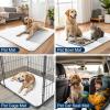 imageSmiry Dog Door Mat for Muddy Paws 59x24 Absorbs Moisture and Dirt Doormat NonSlip Washable Quick Dry Chenille Front Door Mat Indoor Entrance Entryway Carpet for Inside Floor CamelWhite