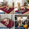 imageSmiry Dog Door Mat for Muddy Paws 59x24 Absorbs Moisture and Dirt Doormat NonSlip Washable Quick Dry Chenille Front Door Mat Indoor Entrance Entryway Carpet for Inside Floor CamelRed