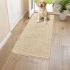 imageSmiry Dog Door Mat for Muddy Paws 59x24 Absorbs Moisture and Dirt Doormat NonSlip Washable Quick Dry Chenille Front Door Mat Indoor Entrance Entryway Carpet for Inside Floor CamelBeige
