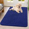 imageSmiry Dog Door Mat for Muddy Paws 59x24 Absorbs Moisture and Dirt Doormat NonSlip Washable Quick Dry Chenille Front Door Mat Indoor Entrance Entryway Carpet for Inside Floor CamelNavy Blue