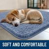 imageSmiry Dog Door Mat for Muddy Paws 59x24 Absorbs Moisture and Dirt Doormat NonSlip Washable Quick Dry Chenille Front Door Mat Indoor Entrance Entryway Carpet for Inside Floor CamelAiry Blue
