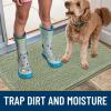 imageSmiry Dog Door Mat for Muddy Paws 59x24 Absorbs Moisture and Dirt Doormat NonSlip Washable Quick Dry Chenille Front Door Mat Indoor Entrance Entryway Carpet for Inside Floor CamelSage Green