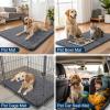 imageSmiry Dog Door Mat for Muddy Paws 59x24 Absorbs Moisture and Dirt Doormat NonSlip Washable Quick Dry Chenille Front Door Mat Indoor Entrance Entryway Carpet for Inside Floor CamelDark Grey