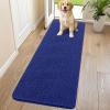 imageSmiry Dog Door Mat for Muddy Paws 59x24 Absorbs Moisture and Dirt Doormat NonSlip Washable Quick Dry Chenille Front Door Mat Indoor Entrance Entryway Carpet for Inside Floor CamelNavy Blue