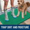 imageSmiry Dog Door Mat for Muddy Paws 59x24 Absorbs Moisture and Dirt Doormat NonSlip Washable Quick Dry Chenille Front Door Mat Indoor Entrance Entryway Carpet for Inside Floor CamelEmerald Green