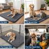 imageSmiry Dog Door Mat for Muddy Paws 59x24 Absorbs Moisture and Dirt Doormat NonSlip Washable Quick Dry Chenille Front Door Mat Indoor Entrance Entryway Carpet for Inside Floor CamelDark Grey