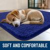 imageSmiry Dog Door Mat for Muddy Paws 59x24 Absorbs Moisture and Dirt Doormat NonSlip Washable Quick Dry Chenille Front Door Mat Indoor Entrance Entryway Carpet for Inside Floor CamelNavy Blue