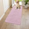 imageSmiry Dog Door Mat for Muddy Paws 59x24 Absorbs Moisture and Dirt Doormat NonSlip Washable Quick Dry Chenille Front Door Mat Indoor Entrance Entryway Carpet for Inside Floor CamelDusty Rose