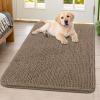 imageSmiry Dog Door Mat for Muddy Paws 59x24 Absorbs Moisture and Dirt Doormat NonSlip Washable Quick Dry Chenille Front Door Mat Indoor Entrance Entryway Carpet for Inside Floor CamelCamel