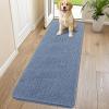 imageSmiry Dog Door Mat for Muddy Paws 59x24 Absorbs Moisture and Dirt Doormat NonSlip Washable Quick Dry Chenille Front Door Mat Indoor Entrance Entryway Carpet for Inside Floor CamelAiry Blue