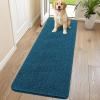 imageSmiry Dog Door Mat for Muddy Paws 59x24 Absorbs Moisture and Dirt Doormat NonSlip Washable Quick Dry Chenille Front Door Mat Indoor Entrance Entryway Carpet for Inside Floor CamelAtlantic Blue