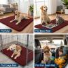 imageSmiry Dog Door Mat for Muddy Paws 59x24 Absorbs Moisture and Dirt Doormat NonSlip Washable Quick Dry Chenille Front Door Mat Indoor Entrance Entryway Carpet for Inside Floor CamelCaramel Russet