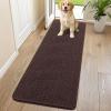 imageSmiry Dog Door Mat for Muddy Paws 59x24 Absorbs Moisture and Dirt Doormat NonSlip Washable Quick Dry Chenille Front Door Mat Indoor Entrance Entryway Carpet for Inside Floor CamelBrown