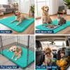imageSmiry Dog Door Mat for Muddy Paws 59x24 Absorbs Moisture and Dirt Doormat NonSlip Washable Quick Dry Chenille Front Door Mat Indoor Entrance Entryway Carpet for Inside Floor CamelTeal