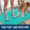 imageSmiry Dog Door Mat for Muddy Paws 59x24 Absorbs Moisture and Dirt Doormat NonSlip Washable Quick Dry Chenille Front Door Mat Indoor Entrance Entryway Carpet for Inside Floor CamelTeal