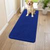 imageSmiry Dog Door Mat for Muddy Paws 59x24 Absorbs Moisture and Dirt Doormat NonSlip Washable Quick Dry Chenille Front Door Mat Indoor Entrance Entryway Carpet for Inside Floor CamelRoyal Blue