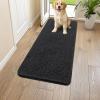 imageSmiry Dog Door Mat for Muddy Paws 59x24 Absorbs Moisture and Dirt Doormat NonSlip Washable Quick Dry Chenille Front Door Mat Indoor Entrance Entryway Carpet for Inside Floor CamelBlack