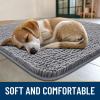 imageSmiry Dog Door Mat for Muddy Paws 59x24 Absorbs Moisture and Dirt Doormat NonSlip Washable Quick Dry Chenille Front Door Mat Indoor Entrance Entryway Carpet for Inside Floor CamelGrey