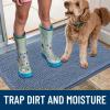 imageSmiry Dog Door Mat for Muddy Paws 59x24 Absorbs Moisture and Dirt Doormat NonSlip Washable Quick Dry Chenille Front Door Mat Indoor Entrance Entryway Carpet for Inside Floor CamelAiry Blue