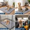 imageSmiry Dog Door Mat for Muddy Paws 59x24 Absorbs Moisture and Dirt Doormat NonSlip Washable Quick Dry Chenille Front Door Mat Indoor Entrance Entryway Carpet for Inside Floor CamelLight Grey
