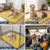 imageSmiry Dog Door Mat for Muddy Paws 59x24 Absorbs Moisture and Dirt Doormat NonSlip Washable Quick Dry Chenille Front Door Mat Indoor Entrance Entryway Carpet for Inside Floor CamelYellow