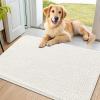 imageSmiry Dog Door Mat for Muddy Paws 59x24 Absorbs Moisture and Dirt Doormat NonSlip Washable Quick Dry Chenille Front Door Mat Indoor Entrance Entryway Carpet for Inside Floor CamelIvory