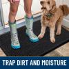 imageSmiry Dog Door Mat for Muddy Paws 59x24 Absorbs Moisture and Dirt Doormat NonSlip Washable Quick Dry Chenille Front Door Mat Indoor Entrance Entryway Carpet for Inside Floor CamelBlack