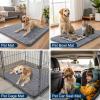 imageSmiry Dog Door Mat for Muddy Paws 59x24 Absorbs Moisture and Dirt Doormat NonSlip Washable Quick Dry Chenille Front Door Mat Indoor Entrance Entryway Carpet for Inside Floor CamelGrey