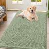 imageSmiry Dog Door Mat for Muddy Paws 59x24 Absorbs Moisture and Dirt Doormat NonSlip Washable Quick Dry Chenille Front Door Mat Indoor Entrance Entryway Carpet for Inside Floor CamelSage Green