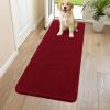 imageSmiry Dog Door Mat for Muddy Paws 59x24 Absorbs Moisture and Dirt Doormat NonSlip Washable Quick Dry Chenille Front Door Mat Indoor Entrance Entryway Carpet for Inside Floor CamelRed