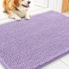 imageSmiry Dog Door Mat for Muddy Paws 59x24 Absorbs Moisture and Dirt Doormat NonSlip Washable Quick Dry Chenille Front Door Mat Indoor Entrance Entryway Carpet for Inside Floor CamelLavender