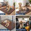 imageSmiry Dog Door Mat for Muddy Paws 59x24 Absorbs Moisture and Dirt Doormat NonSlip Washable Quick Dry Chenille Front Door Mat Indoor Entrance Entryway Carpet for Inside Floor CamelMocha