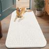 imageSmiry Dog Door Mat for Muddy Paws 59x24 Absorbs Moisture and Dirt Doormat NonSlip Washable Quick Dry Chenille Front Door Mat Indoor Entrance Entryway Carpet for Inside Floor CamelIvory