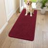 imageSmiry Dog Door Mat for Muddy Paws 59x24 Absorbs Moisture and Dirt Doormat NonSlip Washable Quick Dry Chenille Front Door Mat Indoor Entrance Entryway Carpet for Inside Floor CamelBurgundy