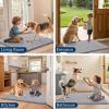 imageSmiry Dog Door Mat for Muddy Paws 59x24 Absorbs Moisture and Dirt Doormat NonSlip Washable Quick Dry Chenille Front Door Mat Indoor Entrance Entryway Carpet for Inside Floor CamelLight Grey