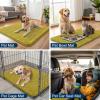imageSmiry Dog Door Mat for Muddy Paws 59x24 Absorbs Moisture and Dirt Doormat NonSlip Washable Quick Dry Chenille Front Door Mat Indoor Entrance Entryway Carpet for Inside Floor CamelMustard Yellow