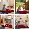 imageSmiry Dog Door Mat for Muddy Paws 59x24 Absorbs Moisture and Dirt Doormat NonSlip Washable Quick Dry Chenille Front Door Mat Indoor Entrance Entryway Carpet for Inside Floor CamelRed