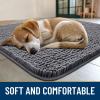 imageSmiry Dog Door Mat for Muddy Paws 59x24 Absorbs Moisture and Dirt Doormat NonSlip Washable Quick Dry Chenille Front Door Mat Indoor Entrance Entryway Carpet for Inside Floor CamelDark Grey