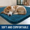 imageSmiry Dog Door Mat for Muddy Paws 59x24 Absorbs Moisture and Dirt Doormat NonSlip Washable Quick Dry Chenille Front Door Mat Indoor Entrance Entryway Carpet for Inside Floor CamelAtlantic Blue