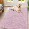imageSmiry Dog Door Mat for Muddy Paws 59x24 Absorbs Moisture and Dirt Doormat NonSlip Washable Quick Dry Chenille Front Door Mat Indoor Entrance Entryway Carpet for Inside Floor CamelDusty Rose